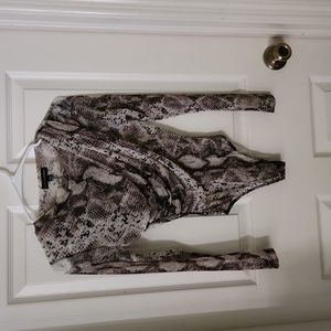 Jlux snake print bodysuit